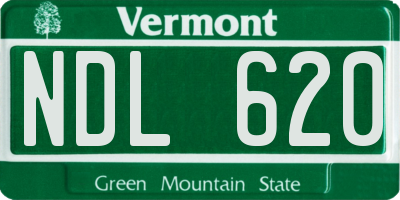 VT license plate NDL620
