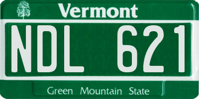 VT license plate NDL621