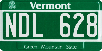 VT license plate NDL628