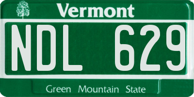 VT license plate NDL629