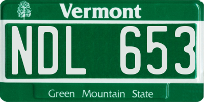 VT license plate NDL653