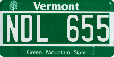 VT license plate NDL655