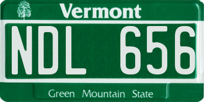 VT license plate NDL656