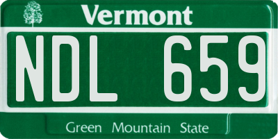 VT license plate NDL659