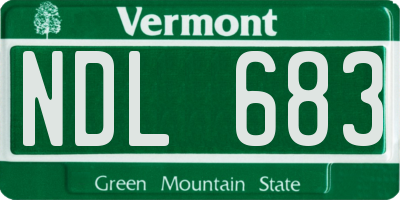 VT license plate NDL683
