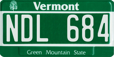 VT license plate NDL684