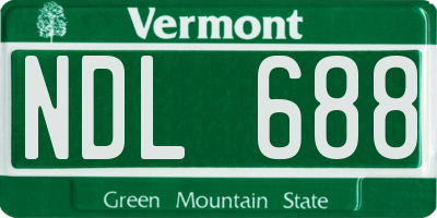 VT license plate NDL688