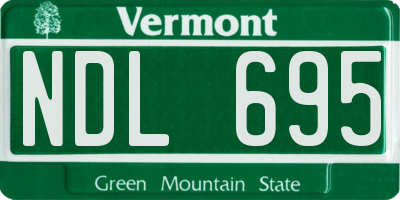VT license plate NDL695