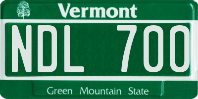 VT license plate NDL700