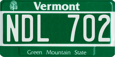 VT license plate NDL702