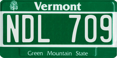 VT license plate NDL709