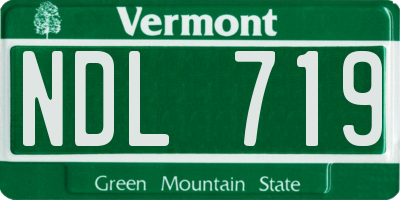 VT license plate NDL719