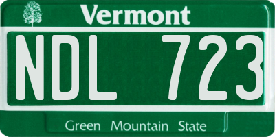 VT license plate NDL723