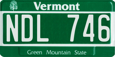 VT license plate NDL746