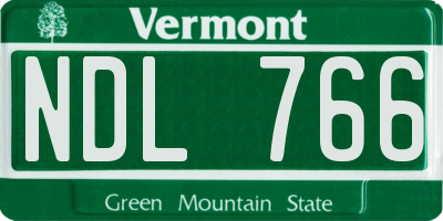 VT license plate NDL766