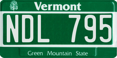 VT license plate NDL795