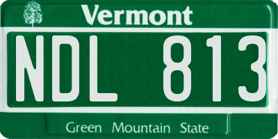 VT license plate NDL813