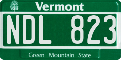 VT license plate NDL823