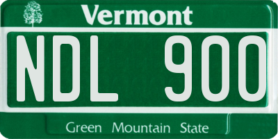VT license plate NDL900