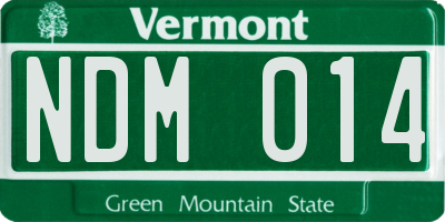 VT license plate NDM014