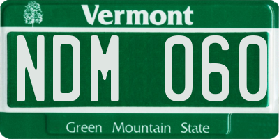 VT license plate NDM060