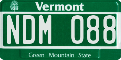 VT license plate NDM088