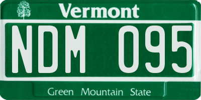 VT license plate NDM095