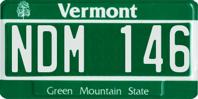 VT license plate NDM146
