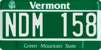 VT license plate NDM158