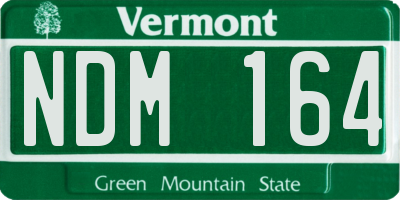VT license plate NDM164