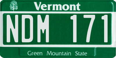 VT license plate NDM171