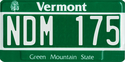 VT license plate NDM175