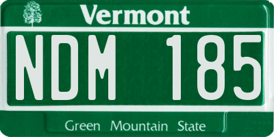 VT license plate NDM185