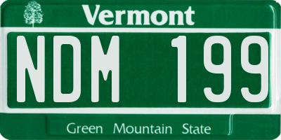 VT license plate NDM199