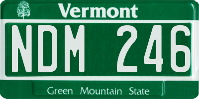 VT license plate NDM246