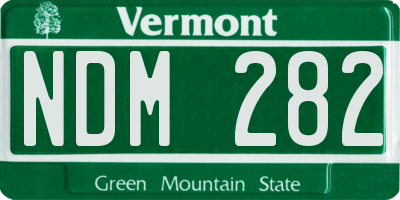 VT license plate NDM282