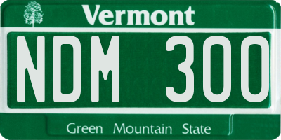 VT license plate NDM300