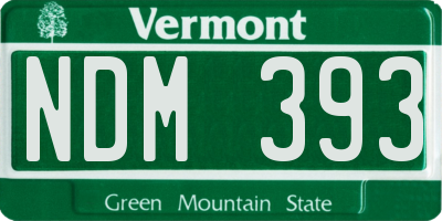 VT license plate NDM393