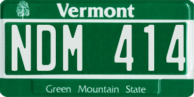 VT license plate NDM414
