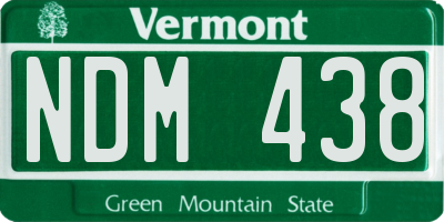 VT license plate NDM438