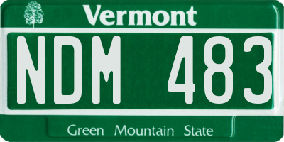 VT license plate NDM483