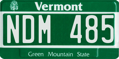 VT license plate NDM485