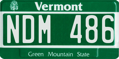 VT license plate NDM486