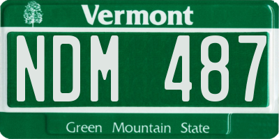 VT license plate NDM487