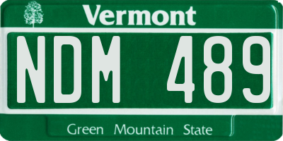 VT license plate NDM489