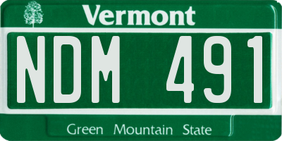 VT license plate NDM491