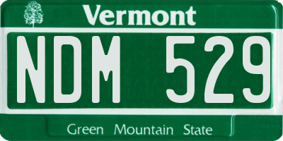 VT license plate NDM529