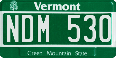 VT license plate NDM530