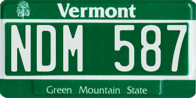 VT license plate NDM587