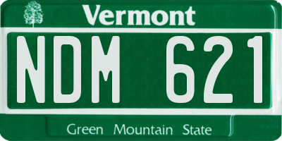VT license plate NDM621